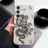 Husă Moale TPU cu Model Dragon Pentru Samsung S25 Ultra S24 FE S23 S22 A56 A36 A16 A15 A55 A35 Textură Piele Mată Subțire Rezistentă la Șocuri Husă Bumper