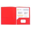 Solid Color A4 Double-Sided Pocket Document Binder, Thickened PP Plastic Storage Folder