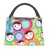 Borse Pranzo Matrioska Russe Personalizzate Borsa Termica Isolante Calda da Donna per Lavoro Picnic o Viaggio