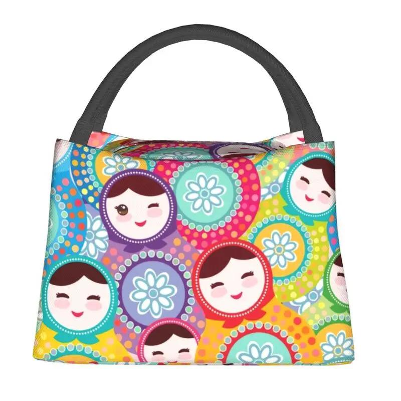 Borse Pranzo Matrioska Russe Personalizzate Borsa Termica Isolante Calda da Donna per Lavoro Picnic o Viaggio