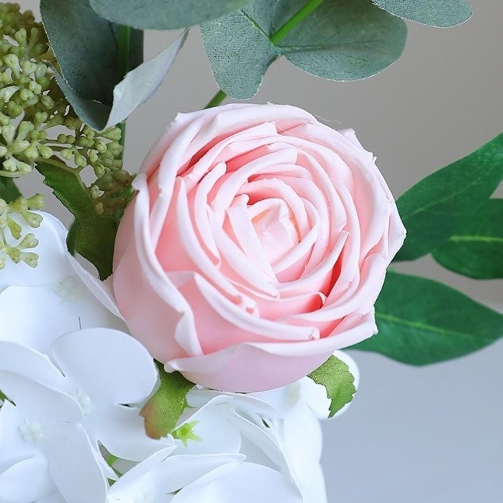 Realistic Hydrangea Eucalyptus Flowers Luxury Fake Flower  Living Room Decor