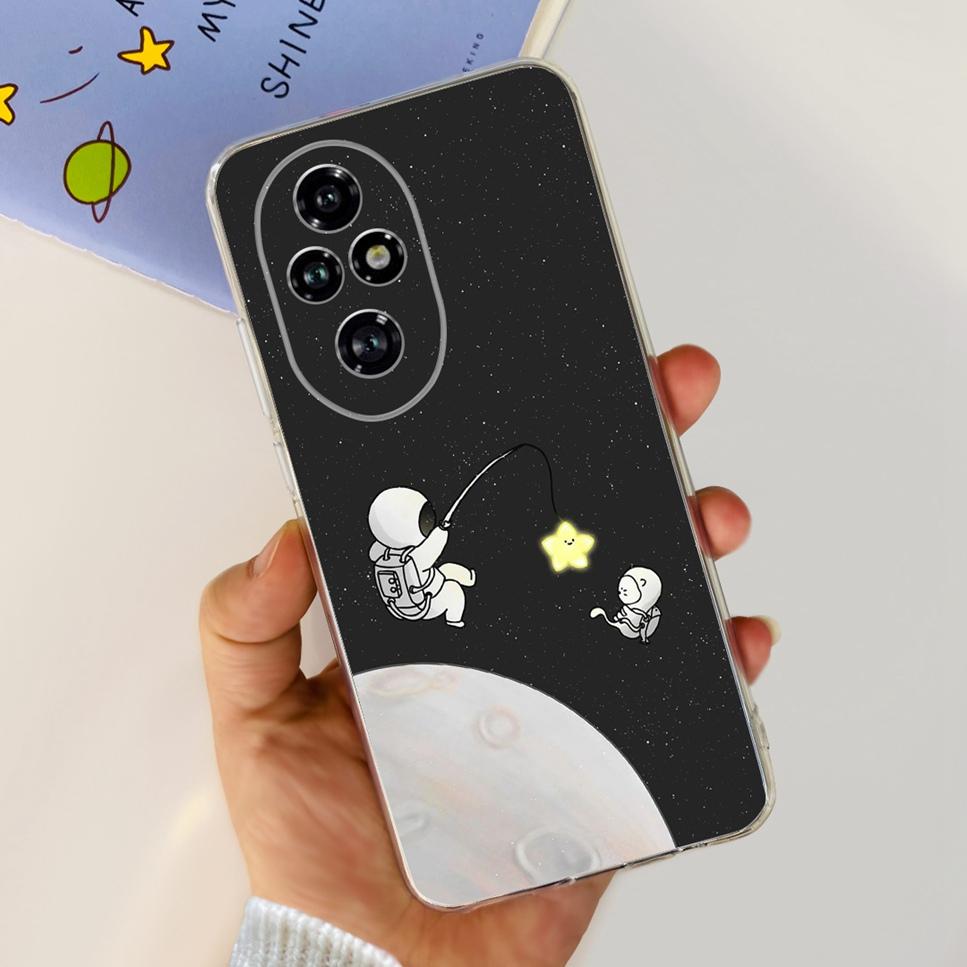 For Huawei Honor 200 6.7"Case Cute Cartoon Panda Astronaut Soft Silicone TPU Cover For Honor 200Pro Honor 200 Lite 5G Phone Case