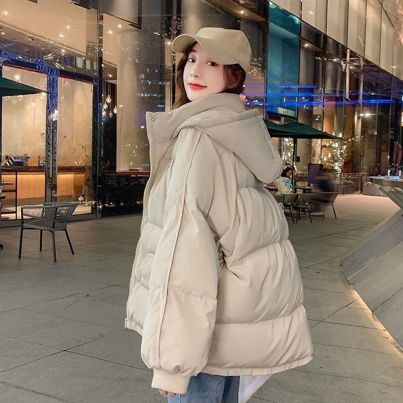Women’s Korean Style Loose Short Down Cotton Puffer Coat Casual Versatile Warm Winter Autumn Outerwear for Women