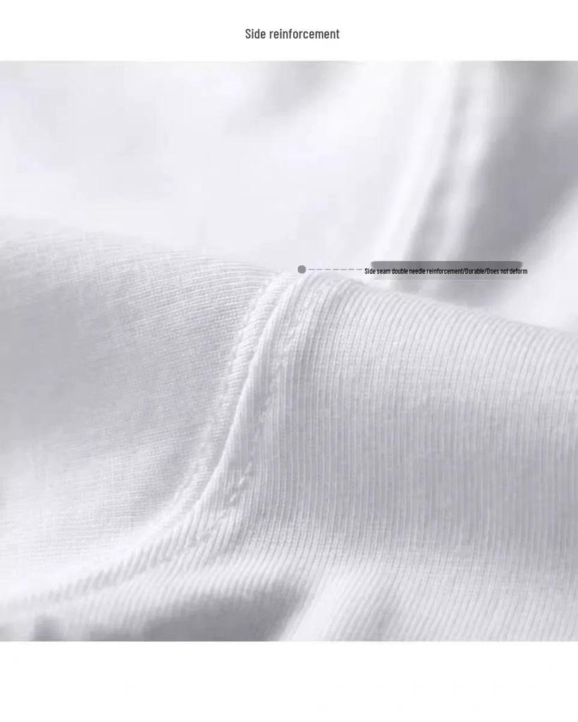 500g Combed Cotton Unisex Solid Color Short Sleeve T-Shirt
