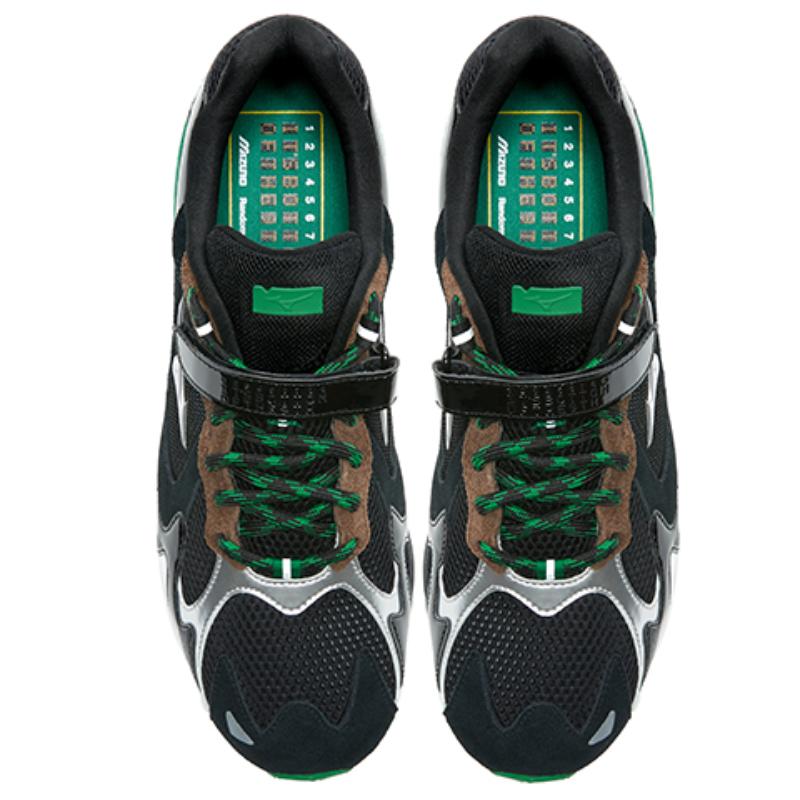Mizuno X Randomevent Wave Rider 1 'Black Green Silver' Sneakers D1GH224201