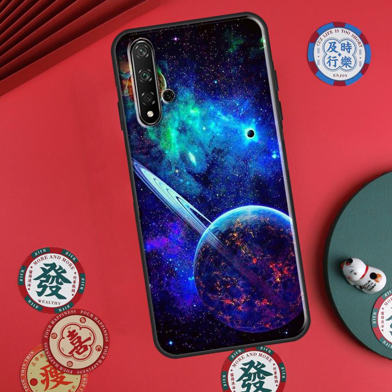 Space Solar System Planets Universe For Huawei P30 P20 P40 Lite P60 Pro Nova 5T 12s 12i 11i Y90 Y70 Y60 Y61 Y91 Y72 9 10 SE Case