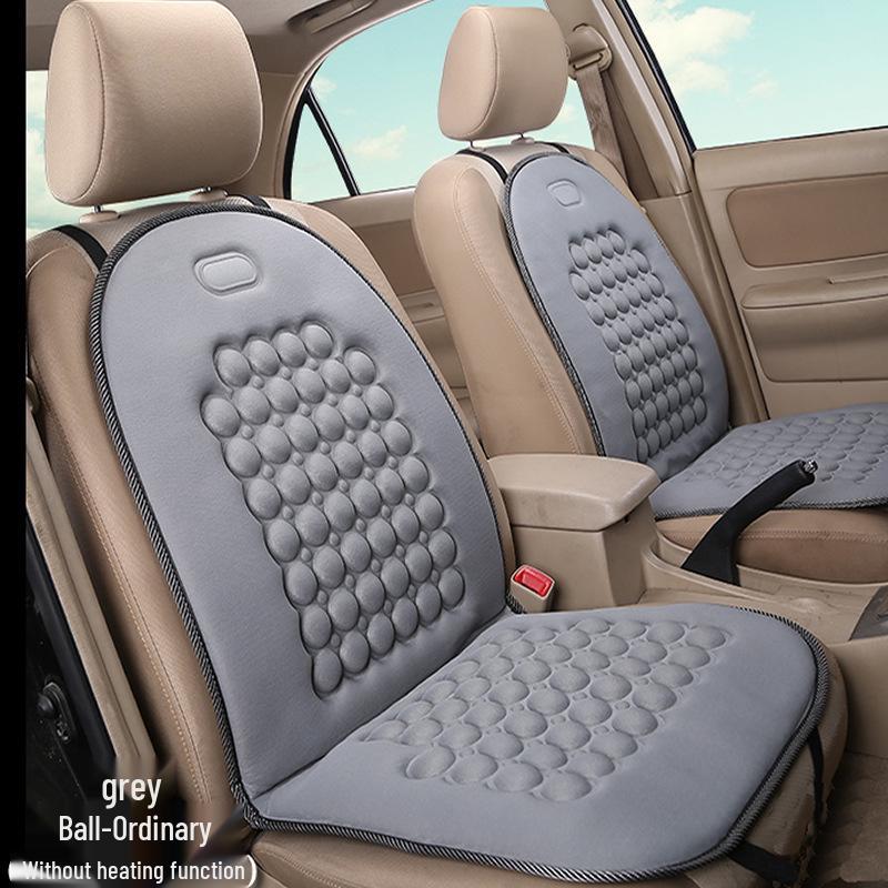 Plaid Heated Car Seat Cushion for All Seasons - Single Seat Interior Accessory.