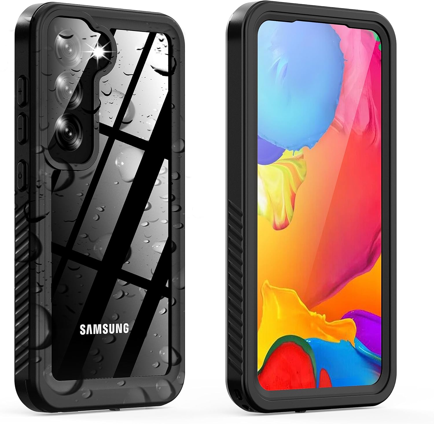 

For Samsung S26 S25 Edge S23 Plus S24 Ultra S20 S21 FE Underwater IP68 Waterproof Case Shockproof PC+TPU Bumper Screen Protector Pc + tpu&Galaxy S26 Ultra чёрный