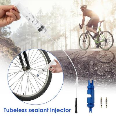Cykeldäck Slanglöst Däck Vätskeinjektionsverktyg cykel Slanglöst Däck Tätningsmedel Injektor Ventilkärnborttagningsverktyg För Cykelreparationsverktyg