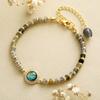 High Quality Simple Natural Stone Elongated Stone Natural Shell Handmade Beaded Bracelet Adjustable Jewelry