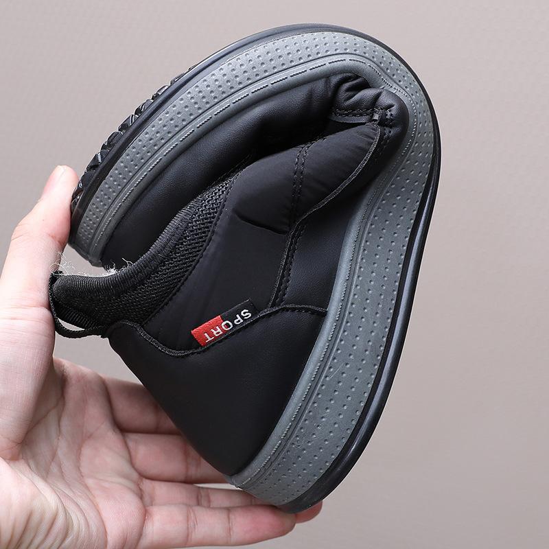 Zimní staré pekingské nové pánské bavlněné boty vrstvené a zateplené teplé boty pro tátu protiskluzové a protišlapné vlněné bavlněné boty