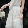 Lanseer New Chinese Style Embroidered A-Line Skirt