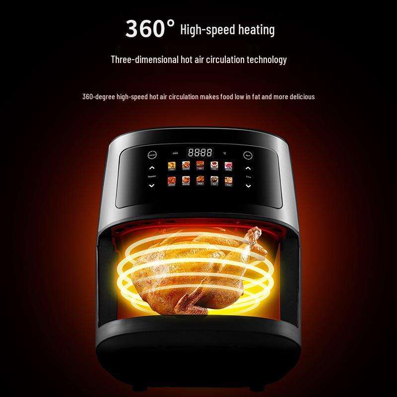 8L Large Capacity Home Air Fryer with EU Standard Touchscreen Display