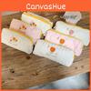 Floral Pattern Embroidered Tulip Pen Bag Girl Heart Student Stationery Storage Bag Fabric Makeup Pouch