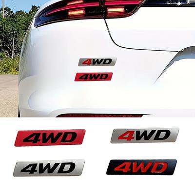 1 tk auto maastikusõiduki nelikveolise sõiduki silt 4WD kere kleebis Metallist auto saba logoga muudetud auto kaunistuse kleebis