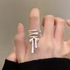 Ballet Bowknot Adjustable Metal Ring - Fashionable, Simple Design for Index Finger