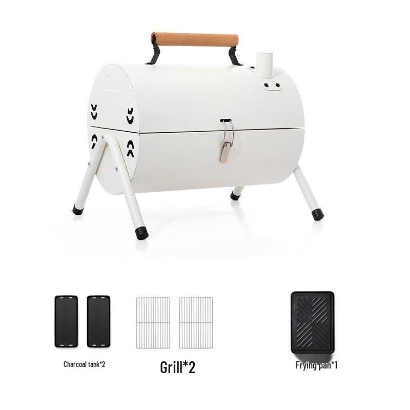 YIXI Portable Double-Sided Chimney BBQ Grill