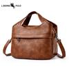 Retro-style Large Capacity Shoulder Bag, Simple and Versatile Solid Color Crossbody Bag, High-end Soft Leather Casual Commuter Bag