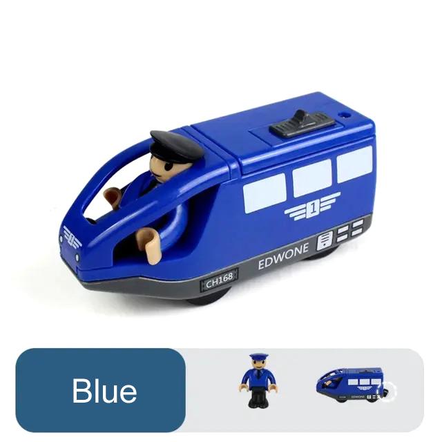 High-Quality Wooden High-Quality Train High-Quality Railway High-Quality Accessories High-Quality Electric High-Quality Train High-Quality Magnetic синий