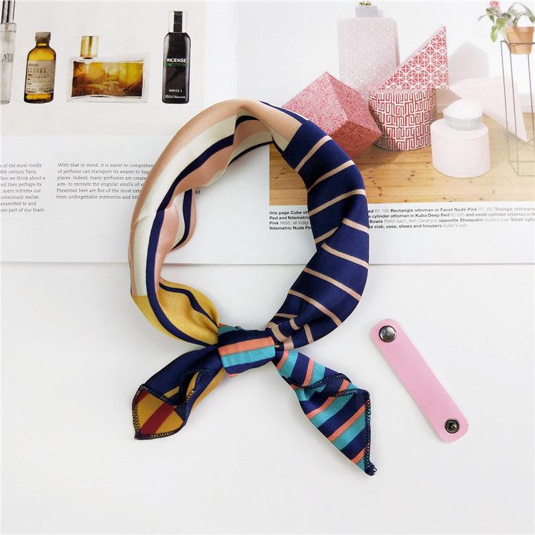 Cotton And Linen Small Square Scarf Silk Scarf Women'S Spring And Autumn New Style Artistic And Versatile Fashionable Temperament Headband Scarf