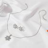 New Set of Jewellery Temperament Simple Full Diamond Snowflake Necklace Snowflake Earrings Valentine's Day Gift 2023