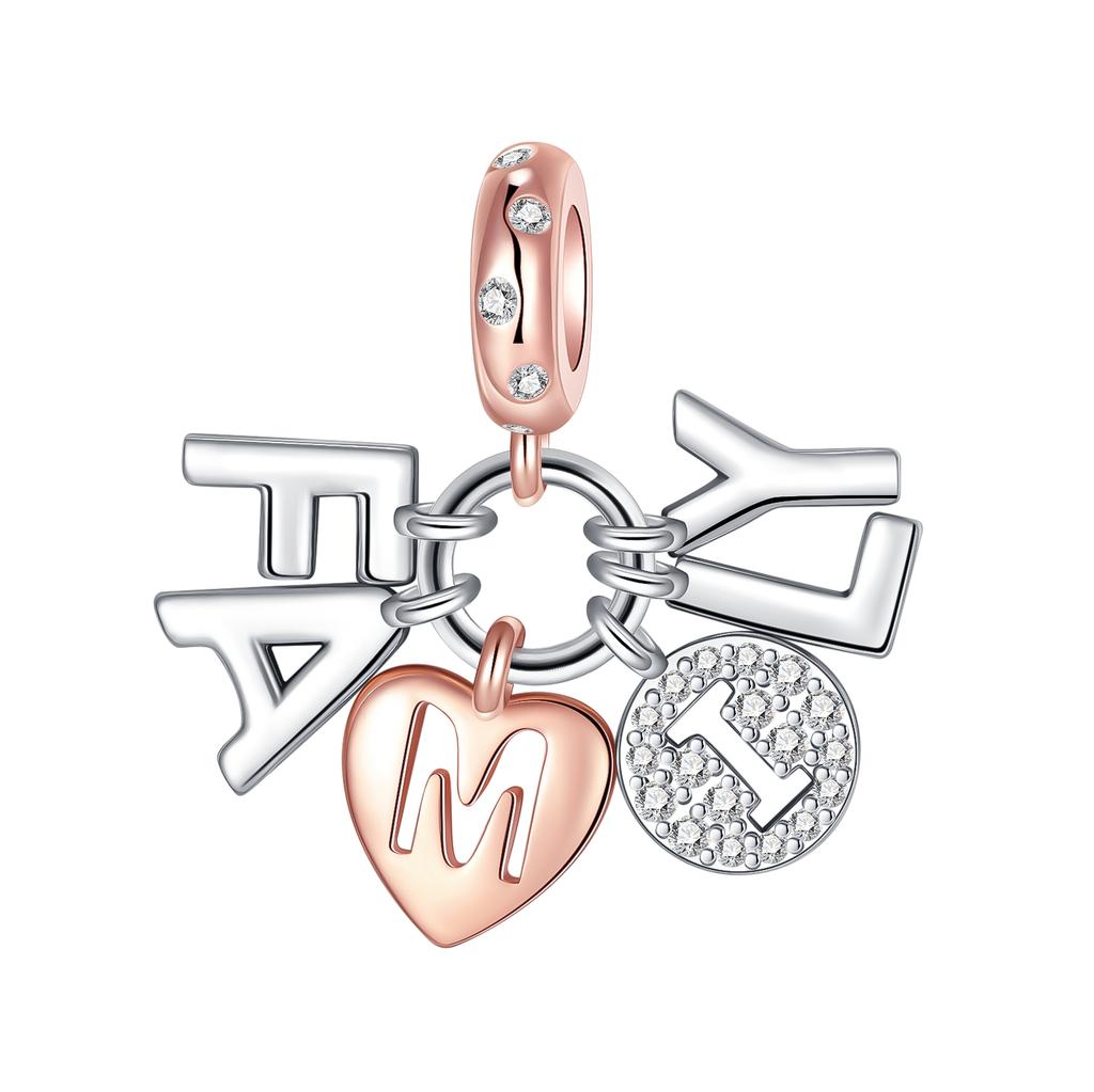 New Copper Family Charms Heart Lnfinite Symbol House Beads Pendants Fit Original Bracelet Necklace Diy Jewelry Gift
