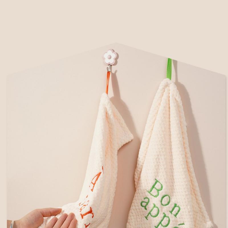 French lettering hand towel, towel ring, kitchen towel