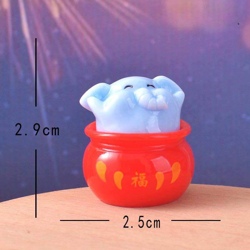 Cute Cartoon Animal Untoppleable Figurine Home Desktop Decoration Car Resin Craft