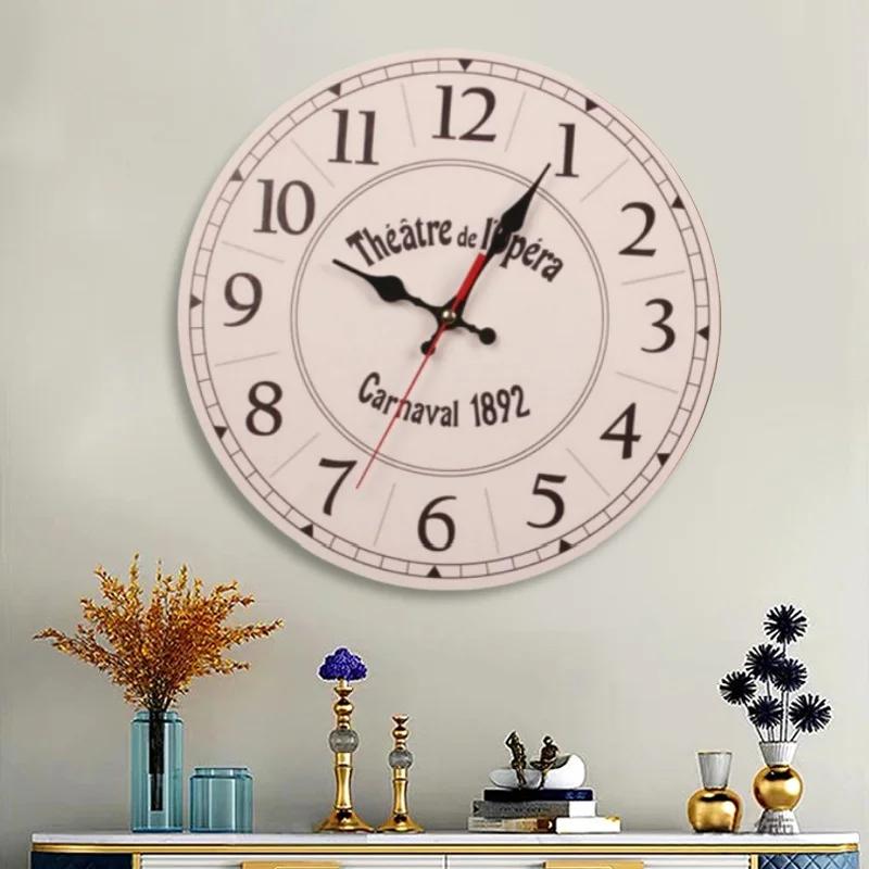 11 Inch Simple Modern Wooden Wall Clock Living Room Art Silent Clock Fashion Light Personality Decorated Study Livingroon