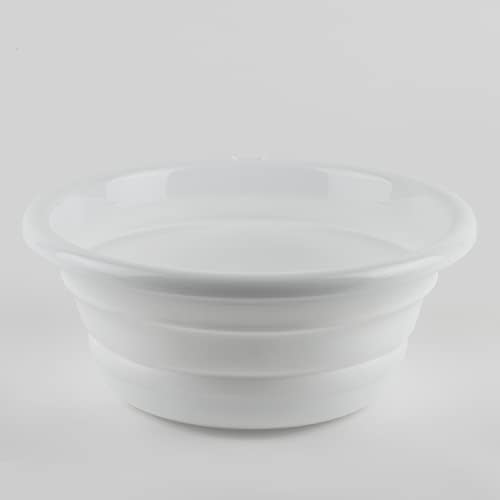 Pearl Metal Foldable Wash Basin, Small, White, Washtub, Bucket, Tub, AZ-5604