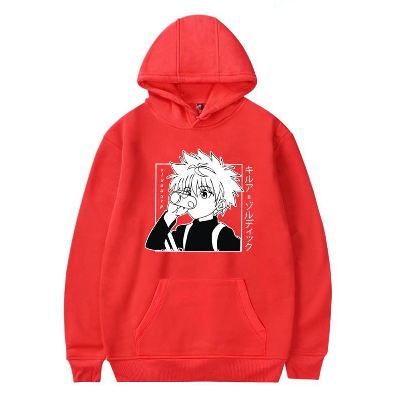MAITA Kawaii Hunter X Hunter толстовки с капюшоном Killua Zaoldyeck аниме манга черные толстовки Bluzy топы одежда S красный 1529₽