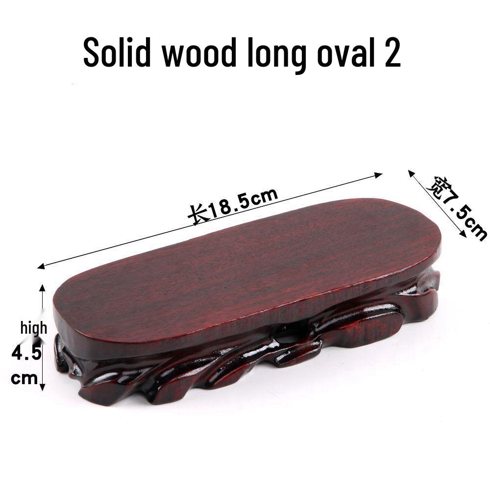 Junran Podstawa z litego drewna rzeźbiona dla posągu Buddy, wazonu, bonsai lub ekspozycji czajnika