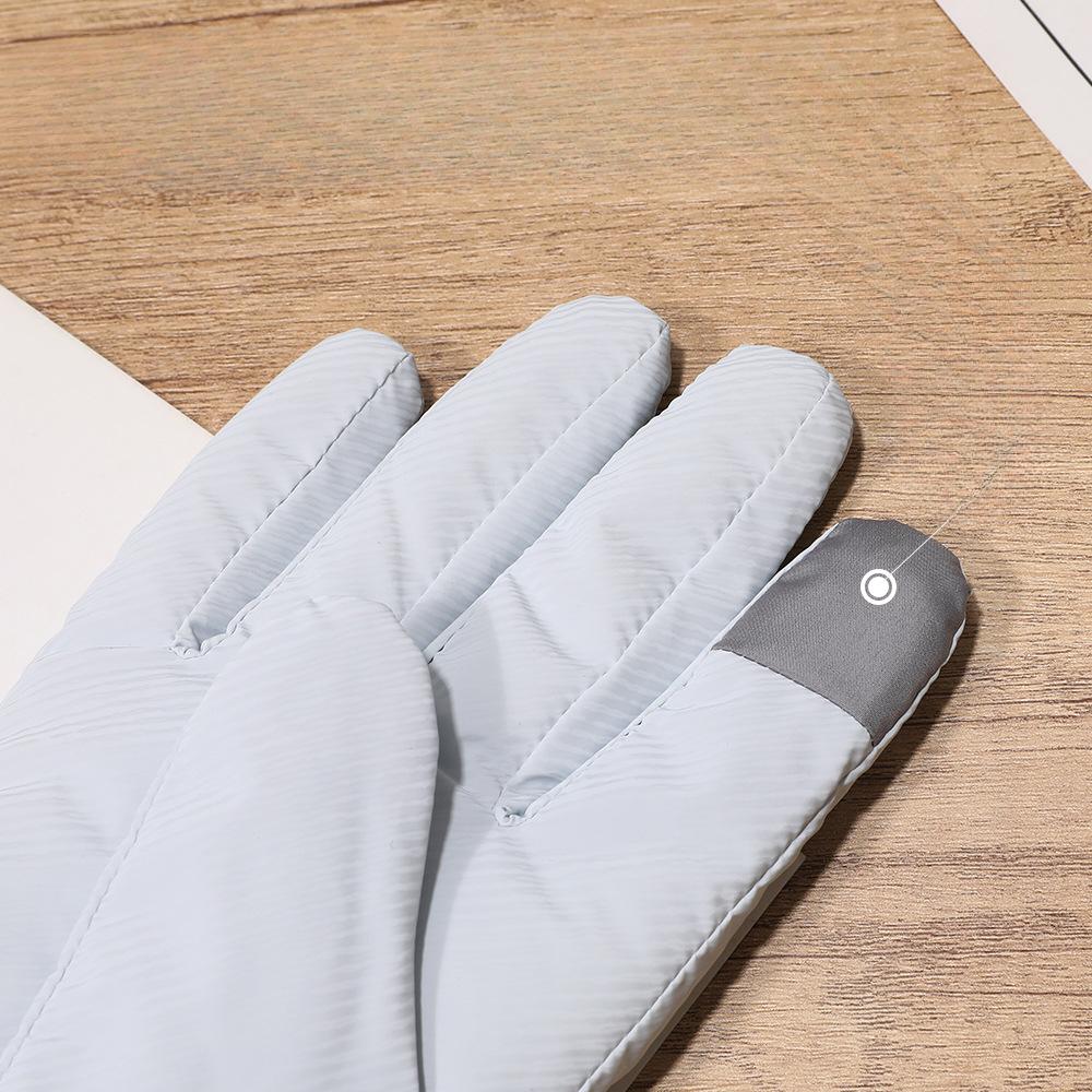 Warm Gloves for Women's Cold and Windproof Cute Bows Outdoor Riding Thickened Velvet Touch Screen Autumn and Winter Gloves