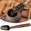 Portable Solid Wood Handle Tea Spoon Copper Creative Tea Shovel Retro Coffee Scoops Coffee