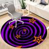 1pc Spiral Stars Office Round Area Rug, Indoor Mat Suitable ForOffice, Under Office Chairs Bedroom Living Room Home Decor T197