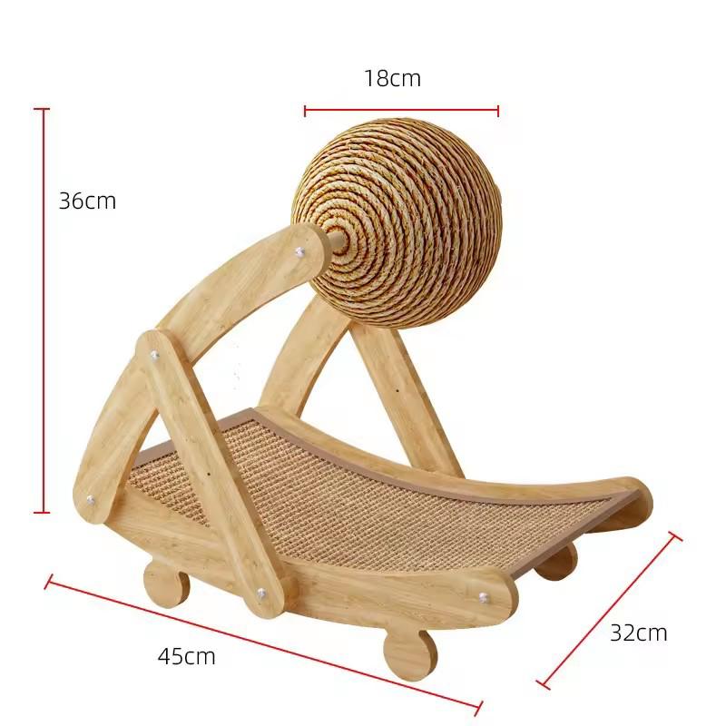 

Vertical Cat Scratcher With Sisal Ball Cat Bed Sisal Durable Pet Lounge Chair Wear Resistant No Crumbs For Indoor Cats Kittens Pet Grinding Claw