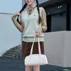 New Fashionable Tote Bag, Simple and Versatile Shoulder Bag, with Fixed Long Shoulder Strap and Zipper Closure, Perfect for Parties, Travel, and