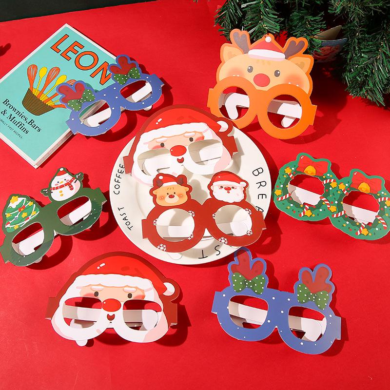 Cartoon Christmas Glasses for Kids - Holiday Party Dress-up Props & Small Gifts
