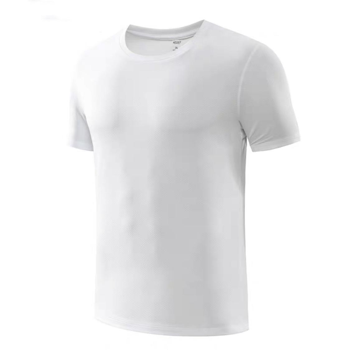 

Men s Summer Mesh Ice Silk Quick-Dry Stretch T-Shirt - Breathable, Short Sleeve Sports Casual. L