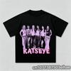 Unisex Beautiful Chaos 2026 K Pop Katseye Tour Casual Loose Cotton Print TShirt Fashion Tee for Fans Gift