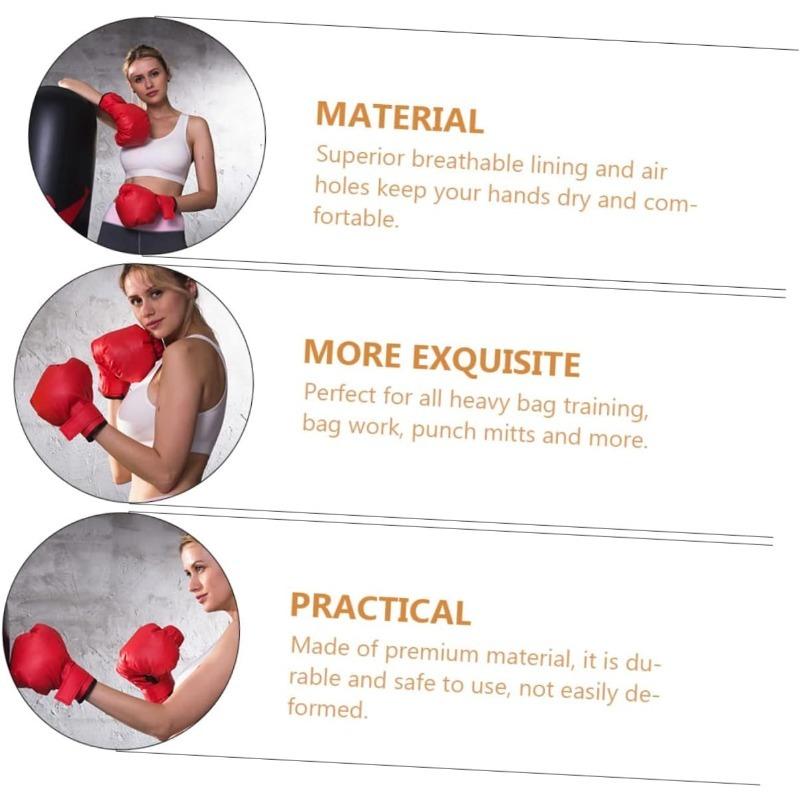 PU Leather Training Gloves Wear Resistant Sparring Mitts For Kickboxing Fitness Workouts Extended Wrist Support Professional