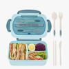 A Food Container for Lunch, a Set of Bento Boxes for Adults, with Utensils That Can Be Placed in the Microwave and Dishwasher