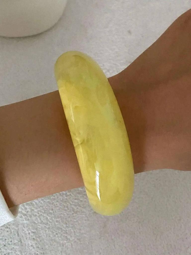 SHIXIN New Fashion Orange Yellow Resin Acrylic Thick Bangle Bracelets for Women Punk Irregular Large Wide Bangle Lady Jewelry