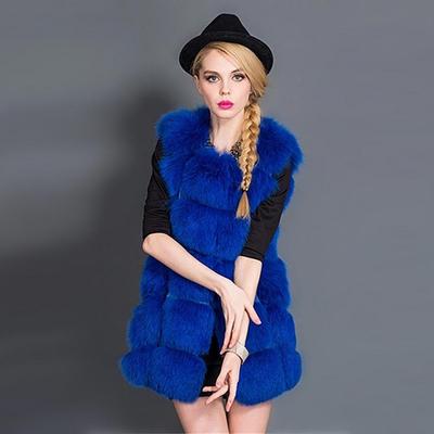 All Match Women Wide Waisted Faux Fur Waistcoat Solid Color Sleeveless Coat Front Opening Cardigan