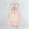 Solid Color Women's Sexy Backless Halter Waist Lace Dresses