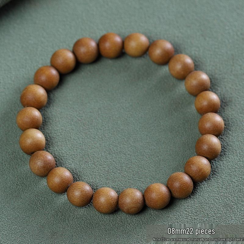 Barbie Sandalwood Buddhist Prayer Beads Bracelet, Unisex 108 Beads, Traditional Couple Jewelry, Wenwan Ornaments