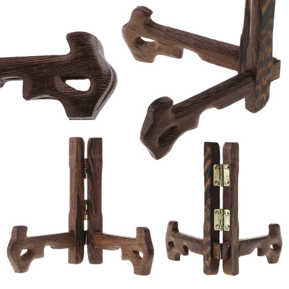 

Kitchen Wooden 3-7inch Picture Bracket Easels Plate Holder Display Stand Photo Frame Stand 3inch