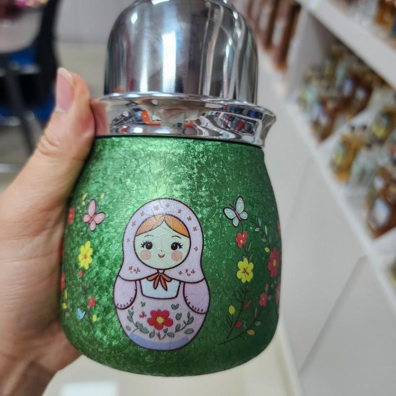 Stainless Steel Vacuum Insulated Travel Mug With Dual Lid Design Portable Water Bottle Women Outdoor Use