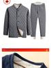 Men's Cozy Winter Underwear Set: Velvet-Lined Cardigan Jacket, Autumn Long Johns for Dad & Grandpa