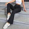 Spring and Autumn, Micro Belly Pants, High Waist and Wide Leg Pants, Hip Lifting Yoga Pants, Bell Bottom Pants, Sports and Fitness Women's Pants